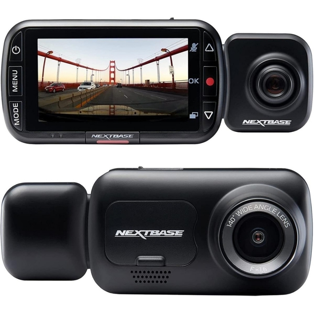 Nextbase 222X Compact Dual Dash Cam Front & Rear 2.5" HD IPS Screen, 1080p Full